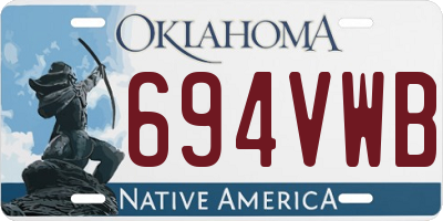 OK license plate 694VWB