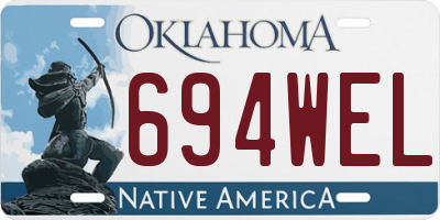 OK license plate 694WEL