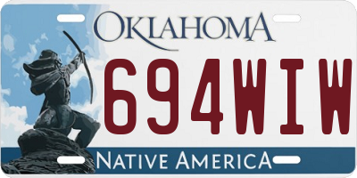 OK license plate 694WIW
