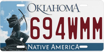 OK license plate 694WMM