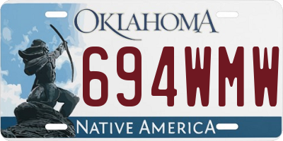 OK license plate 694WMW