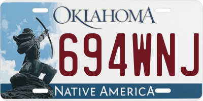 OK license plate 694WNJ