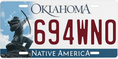 OK license plate 694WNO