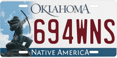 OK license plate 694WNS