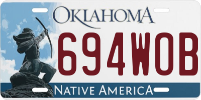 OK license plate 694WOB