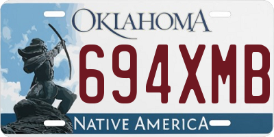 OK license plate 694XMB