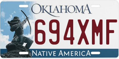OK license plate 694XMF