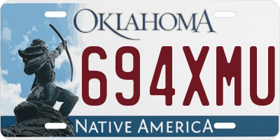 OK license plate 694XMU