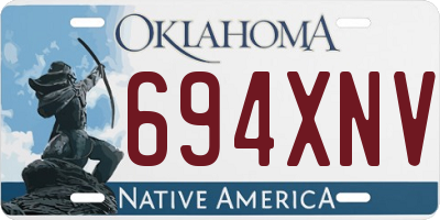 OK license plate 694XNV