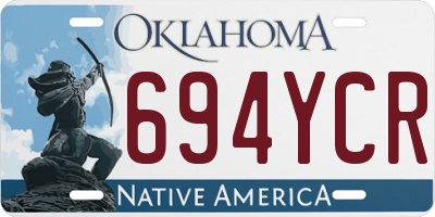 OK license plate 694YCR