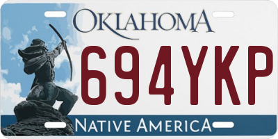 OK license plate 694YKP