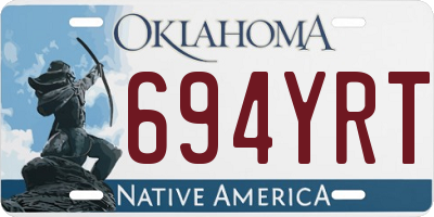 OK license plate 694YRT
