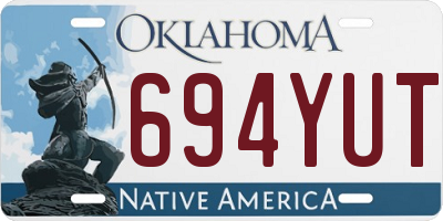 OK license plate 694YUT