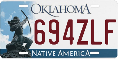 OK license plate 694ZLF