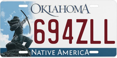 OK license plate 694ZLL