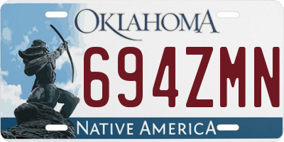 OK license plate 694ZMN