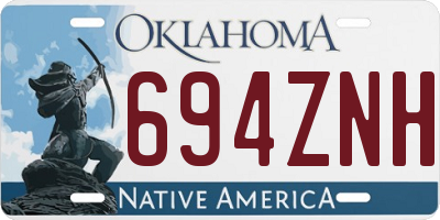OK license plate 694ZNH