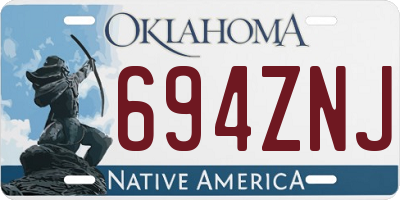 OK license plate 694ZNJ