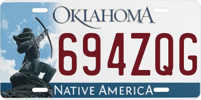 OK license plate 694ZQG