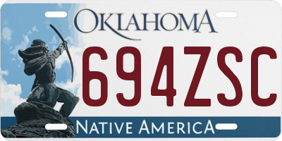 OK license plate 694ZSC