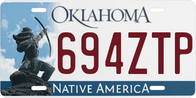 OK license plate 694ZTP