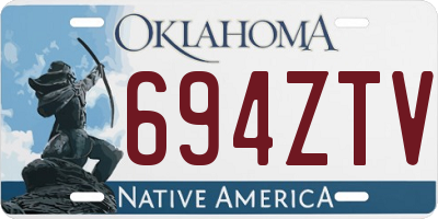 OK license plate 694ZTV