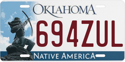 OK license plate 694ZUL