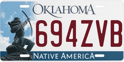 OK license plate 694ZVB