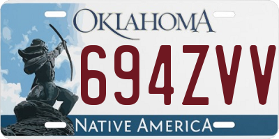 OK license plate 694ZVV