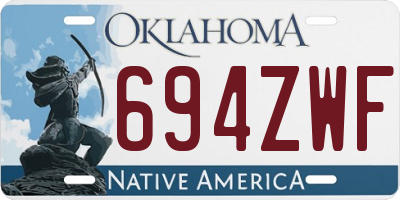 OK license plate 694ZWF