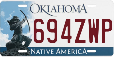 OK license plate 694ZWP