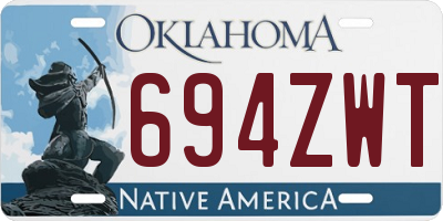 OK license plate 694ZWT