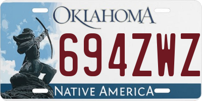 OK license plate 694ZWZ