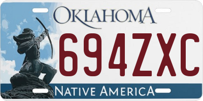 OK license plate 694ZXC