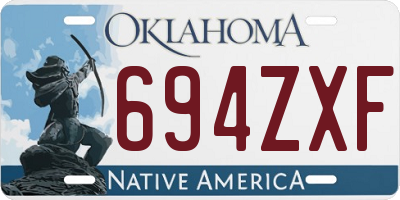 OK license plate 694ZXF