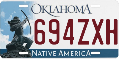 OK license plate 694ZXH