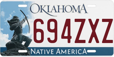 OK license plate 694ZXZ