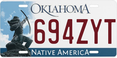 OK license plate 694ZYT