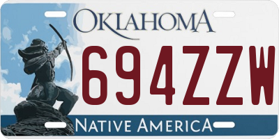 OK license plate 694ZZW