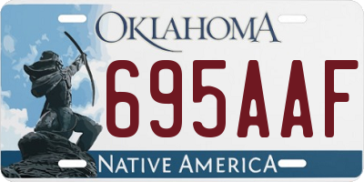 OK license plate 695AAF