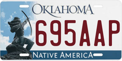 OK license plate 695AAP