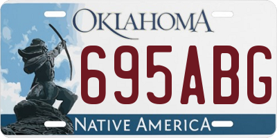 OK license plate 695ABG
