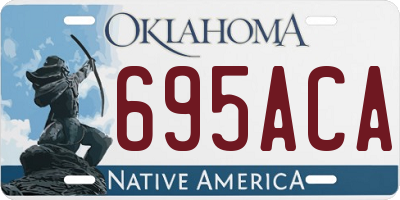 OK license plate 695ACA