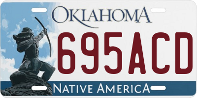 OK license plate 695ACD