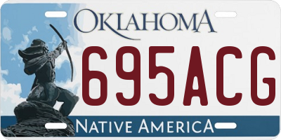 OK license plate 695ACG