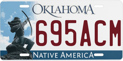 OK license plate 695ACM