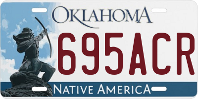 OK license plate 695ACR