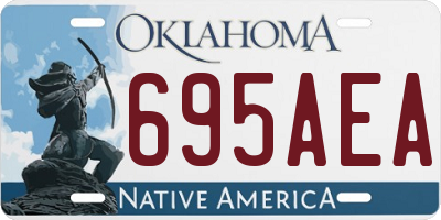 OK license plate 695AEA