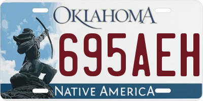 OK license plate 695AEH
