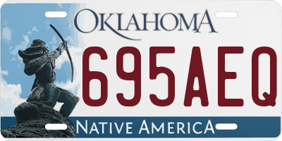 OK license plate 695AEQ